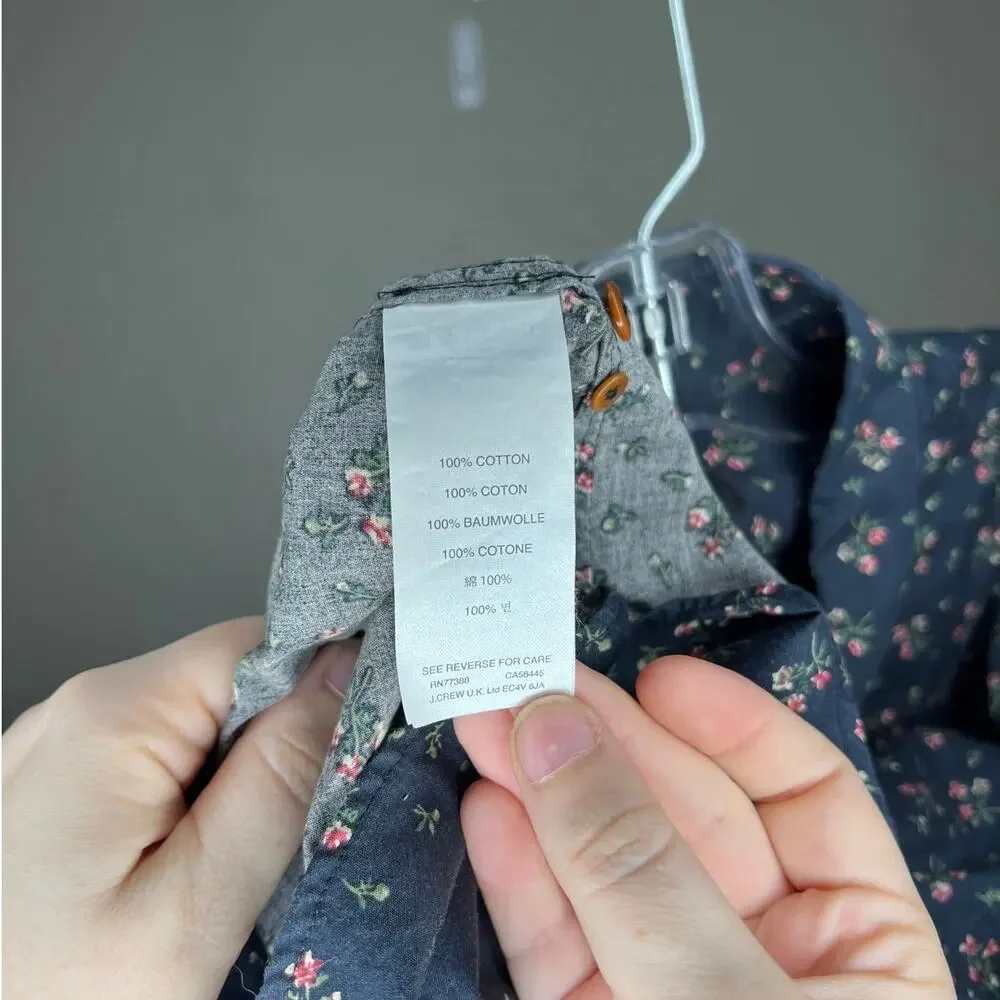 J. Crew Men's Slim Floral Button Down Shirt - Large